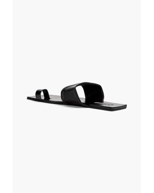 Jil Sander Black Leather Sandals