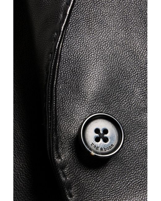 Rag & Bone Black Ash Leather Blazer
