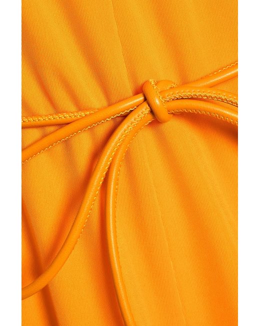 Proenza Schouler Orange Lenny Belted Jersey Maxi Dress