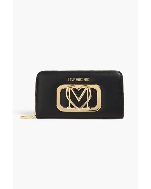 Love Moschino Black Embellished Faux Leather Wallet