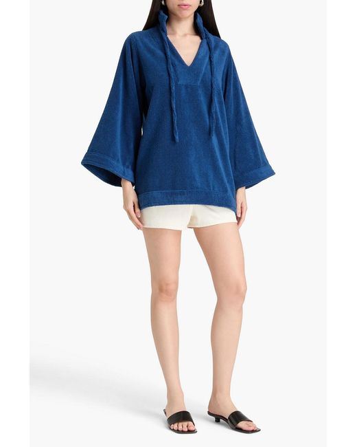 Lisa Marie Fernandez Blue Cotton-terry Top