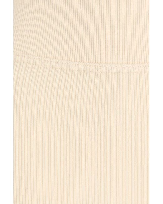 Wardrobe NYC Natural Ribbed Cotton Maxi Skirt