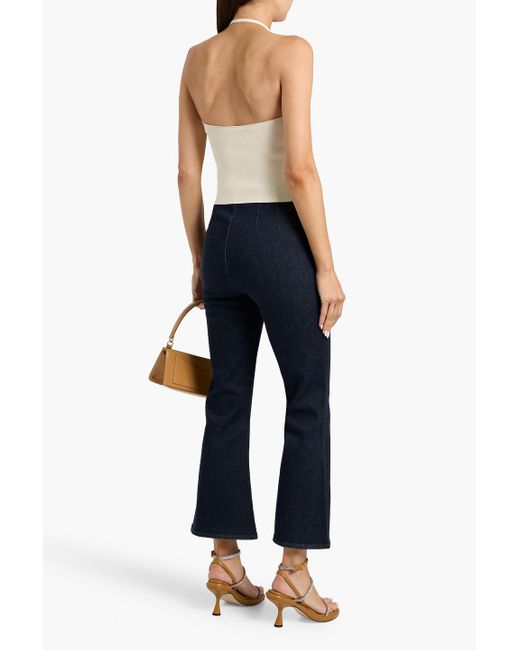 Veronica Beard Blue Hoch sitzende kick-flare-jeans "carson"