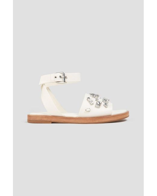 3.1 Phillip Lim White Nadine Embellished Leather Sandals