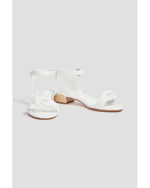 Alexandre Birman White Vicky 30 Leather Sandals