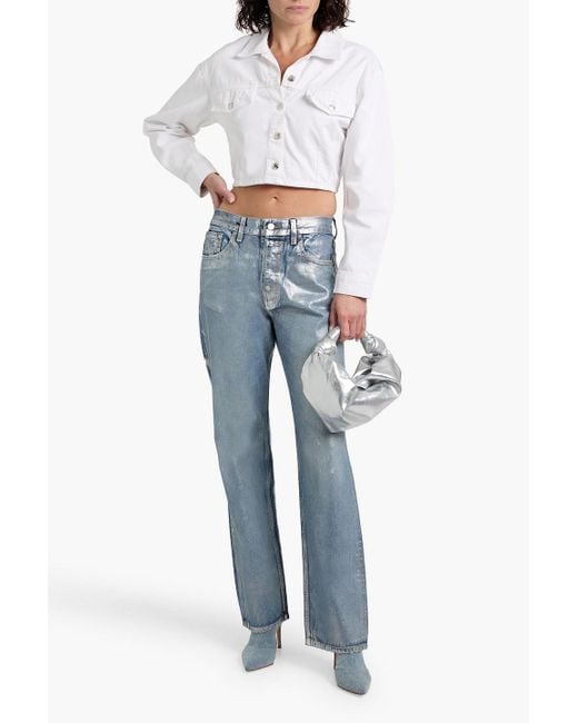 IRO Blue Mylene Cropped Denim Jacket