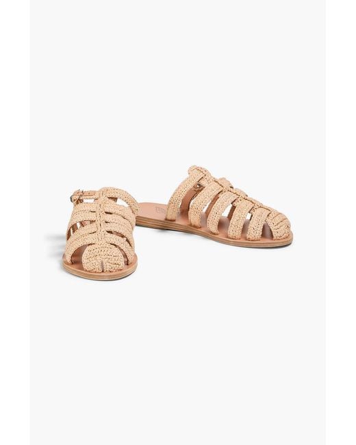 Ancient Greek Sandals Natural Cosima Raffia Sandals