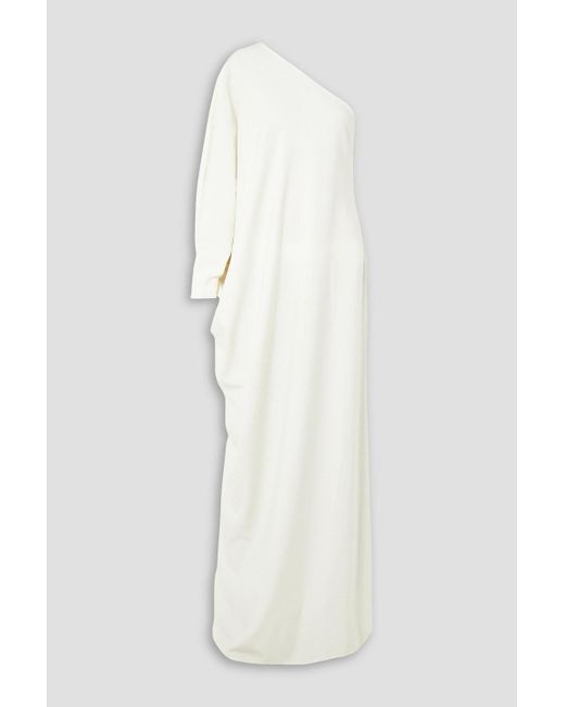 BEARE PARK White One-sleeve Wool Gown