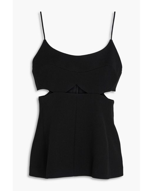 Victoria Beckham Black Cutout Crepe Top
