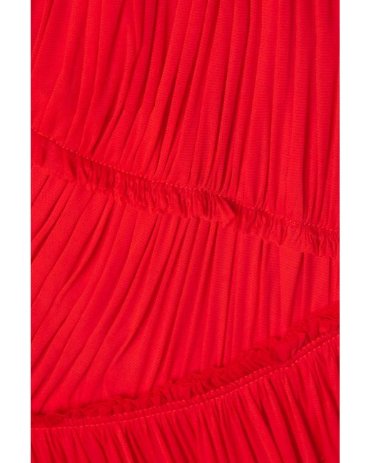 Jason Wu Red Gathe Stretch-jersey Gown