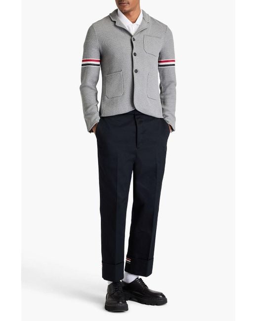 Thom Browne Blue Cotton-twill Pants for men