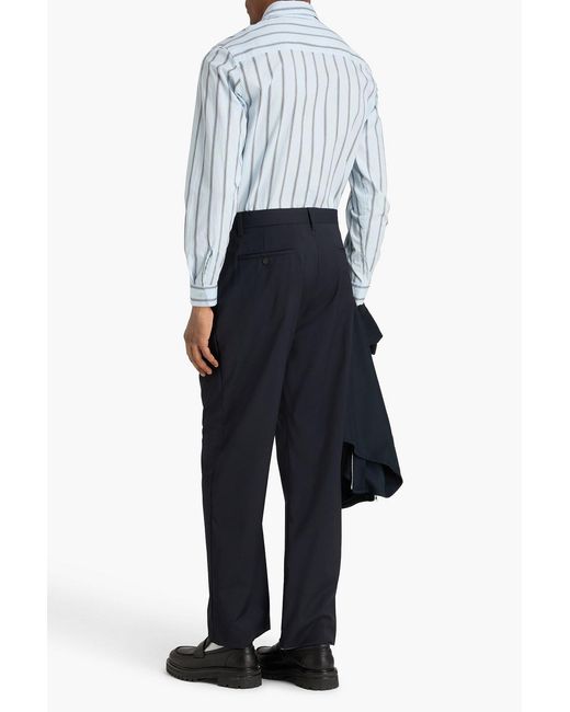Sandro Blue Wool-Blend Pants for men