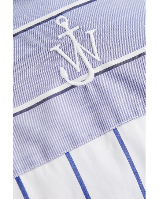 J.W. Anderson Hemd aus popeline aus einer baumwollmischung mit streifen in Blue für Herren
