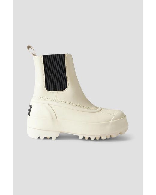 Sorel x Proenza Schouler Natural Sorel Caribou Leather And Rubber Platform Chelsea Boots