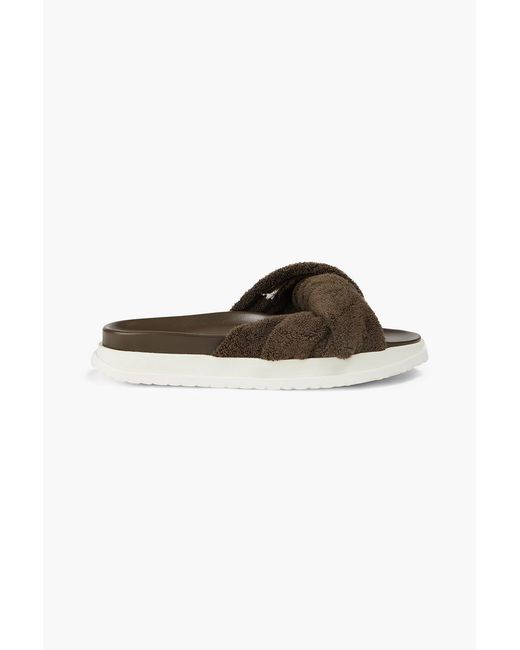 Zimmermann Brown Twisted Terry Slides