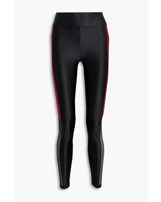 Koral Black Serendipity Energy Mesh-paneled Stretch leggings