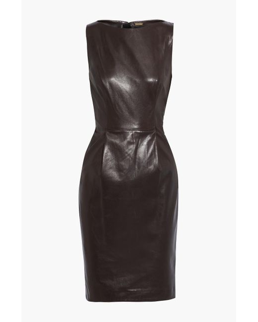 Adam Lippes Leather Dress in Brown | Lyst