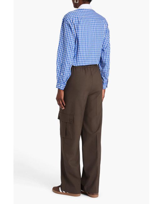 Sandro Brown Wool-blend Cargo Pants