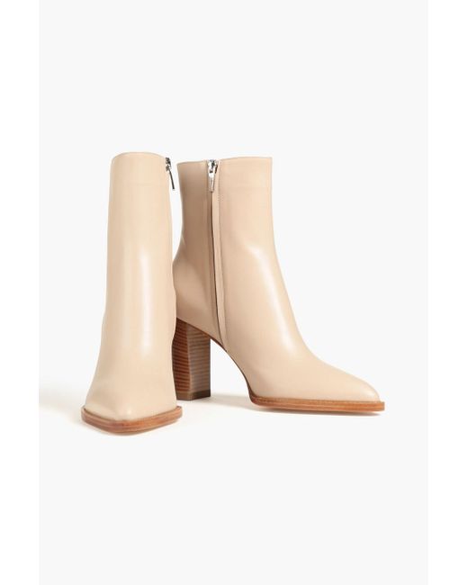 Gianvito Rossi Natural River Leather Ankle Boots