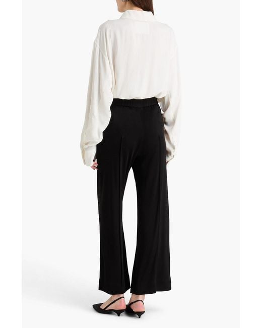 Jil Sander Black Satin-Jersey Track Pants