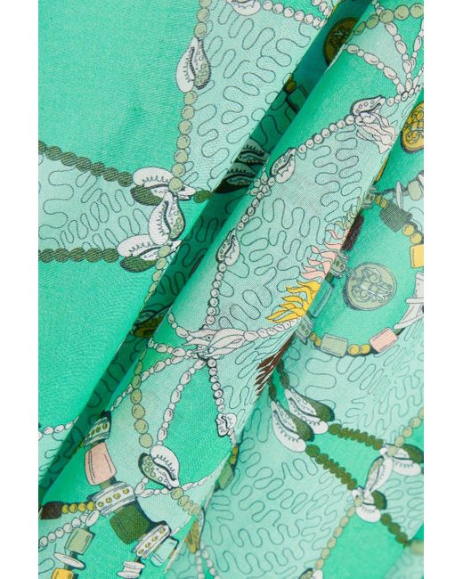 Emilio Pucci Green Printed Cotton-voile Kaftan