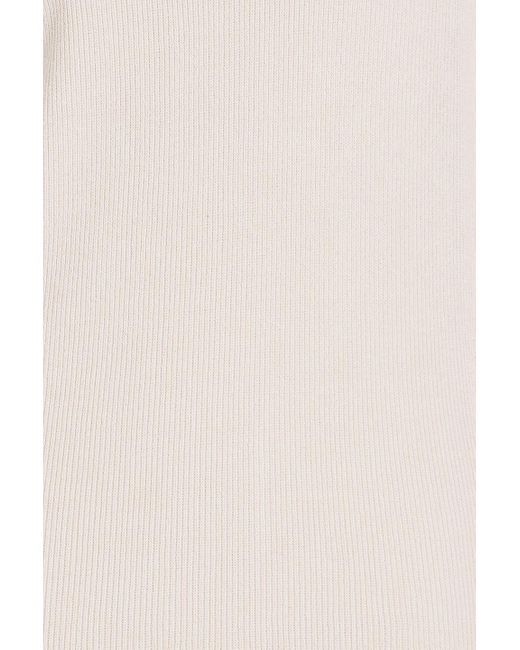 Enza Costa White Pullover aus rippstrick mit asymmetrischer schulterpartie