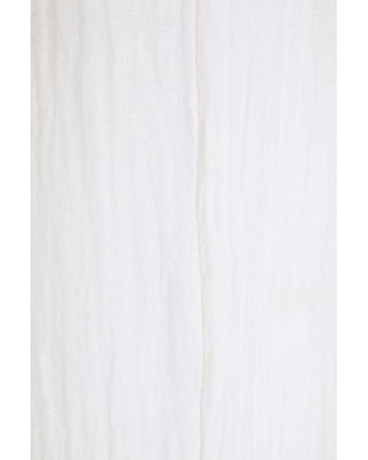 By Malene Birger White Miolla Linen-gauze Midi Dress