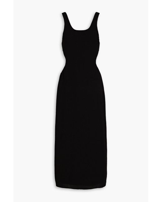 Bondi Born Black Bavaro Cutout Crepe Midi Dress