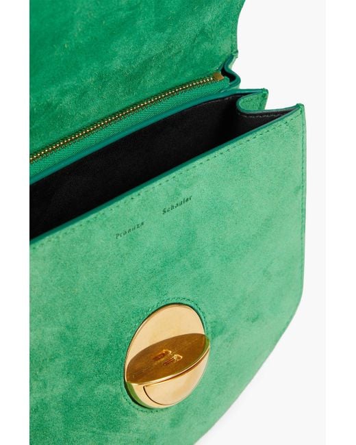 Proenza Schouler Dia Suede Shoulder Bag in Green Lyst UK