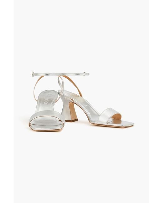 Aeyde White Fenna Leather Sandals