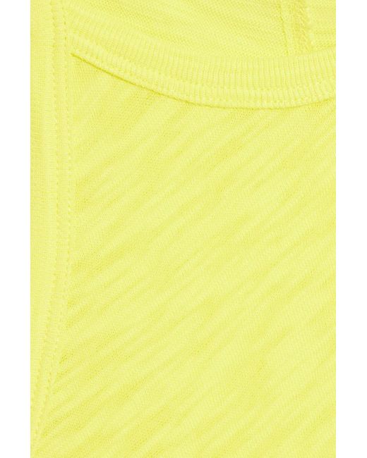 ATM Yellow Slub Cotton-jersey Mini Dress