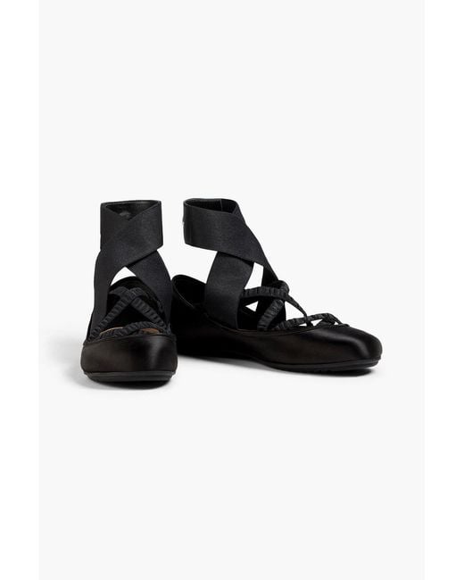 Dior Black Shade Satin Ballet Flats