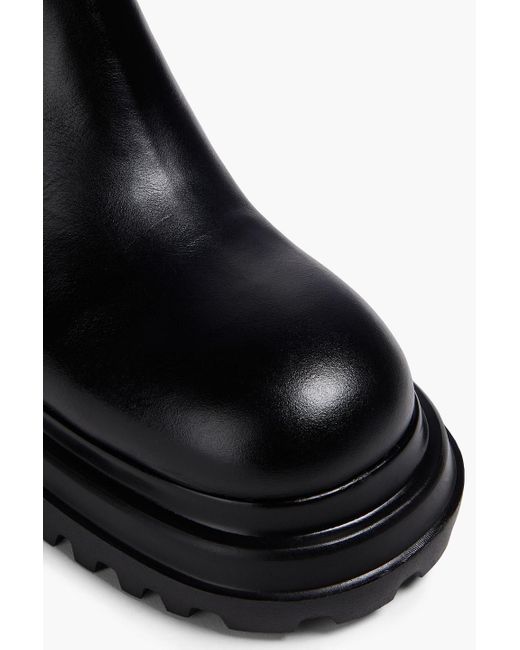 Maje Black Leather Chelsea Boots