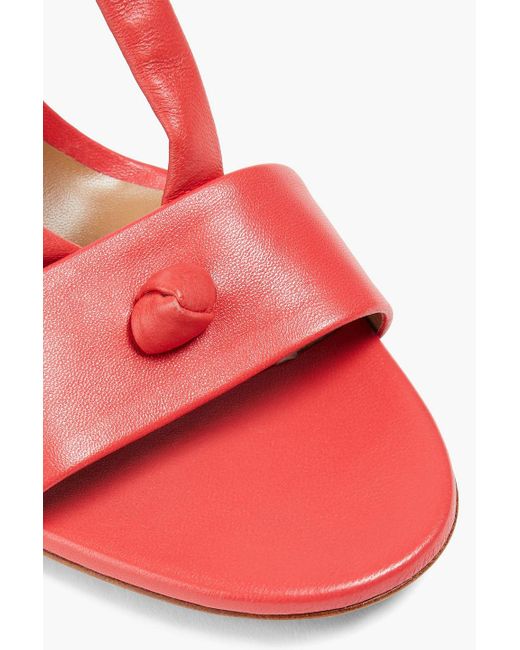 Emporio Armani Red Leather Sandals