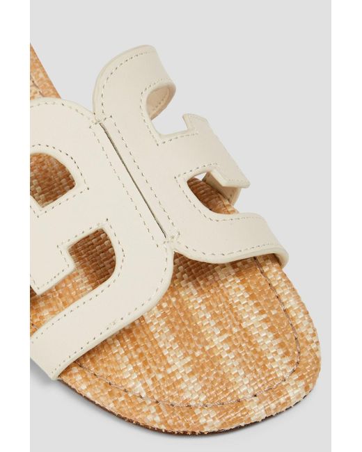 Sam Edelman White Bay Logo-embellished Leather Sandals