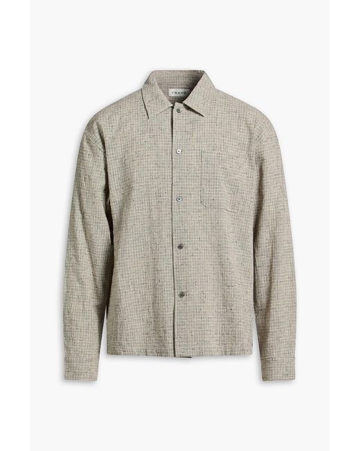 FRAME Gray Cotton And Linen-Blend Shirt for men