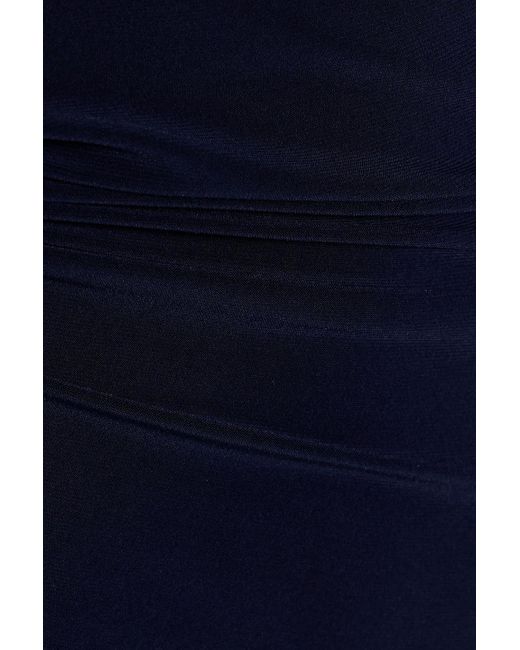 Norma Kamali Blue Off-The-Shoulder Stretch-Jersey Midi Dress