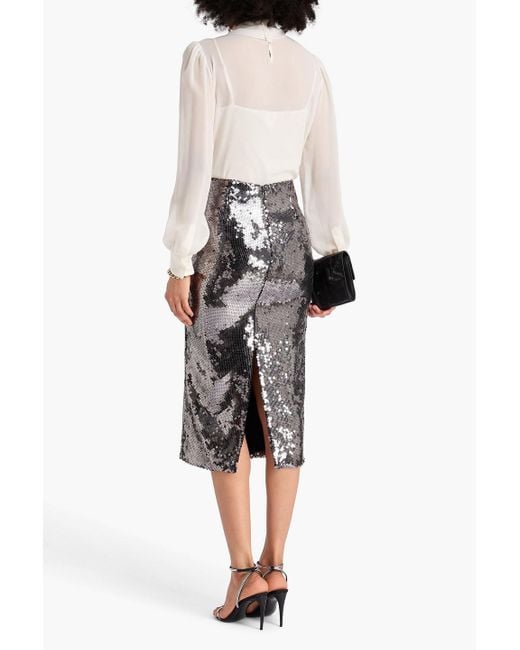 Dolce & Gabbana Natural Ruffled Silk-georgette Blouse