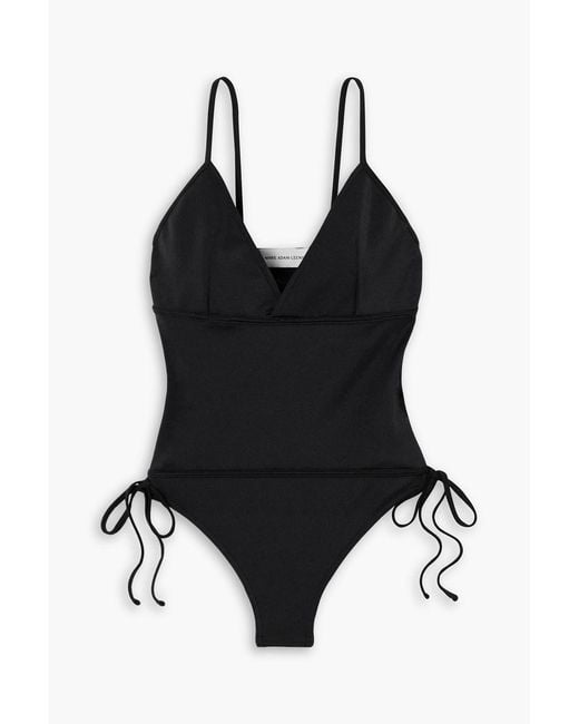 Marie Adam-Leenaerdt Black Stretch-scuba Bodysuit