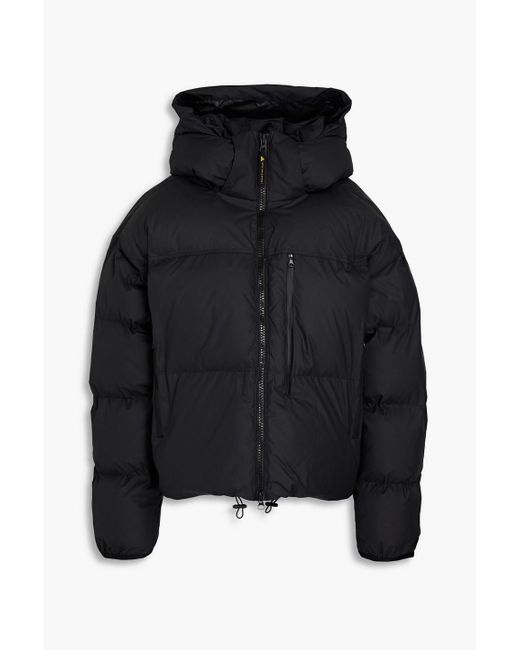 Adidas By Stella McCartney Black Quilted Shell Hooded Jacket