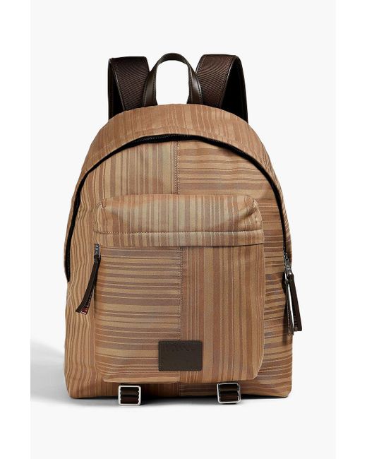 Paul Smith Brown Striped Jacquard Backpack for men