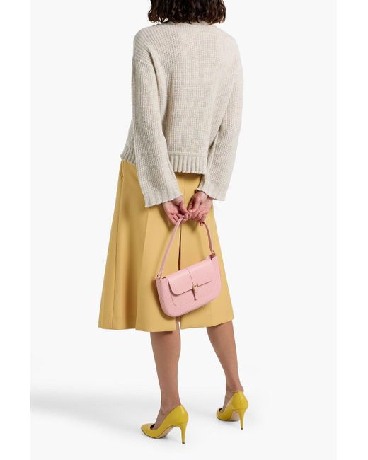 Autumn Cashmere White Donegal Cashmere Turtleneck Sweater