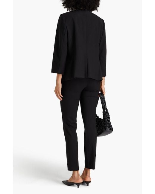 Theory Black Wool-blend Crepe Jacket