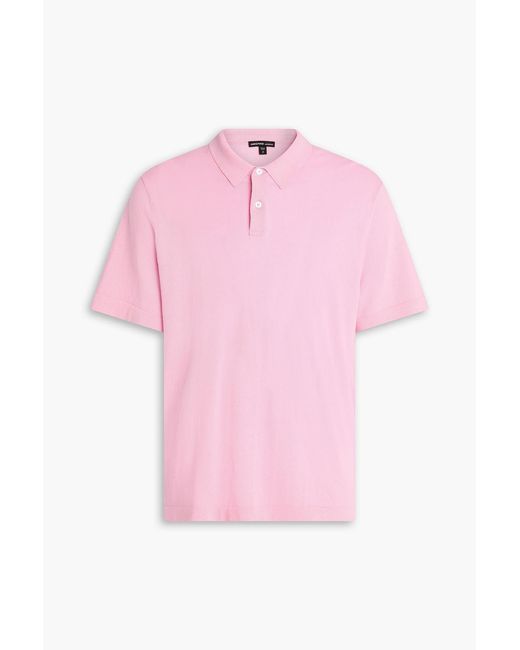 James Perse Pink Cotton-Blend Polo Shirt for men