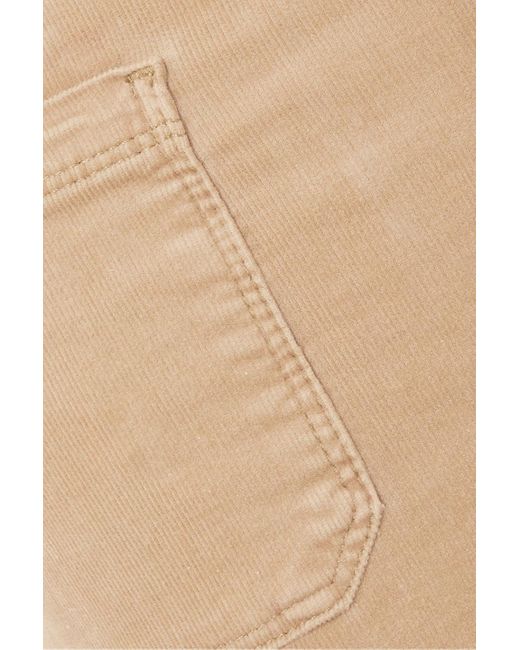 FRAME Natural Le Bardot Cotton-blend Corduroy Flared Pants