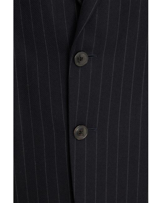 Dries Van Noten Black Pinstriped Wool-Twill Blazer for men