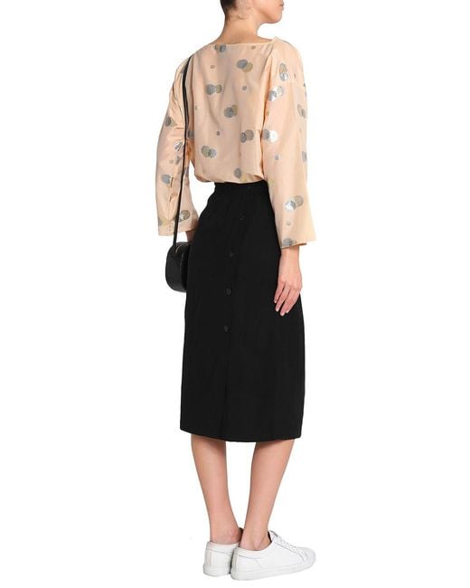 A.P.C. Natural Metallic Fil Coupé Cotton-blend Top