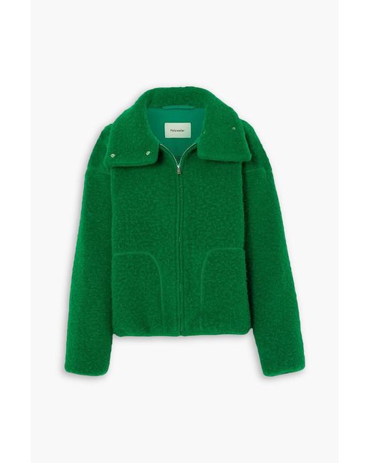 Holzweiler Green Emili Sindlev & Mads Emil Grove Møller Dua Oversized Wool-blend Fleece Jacket