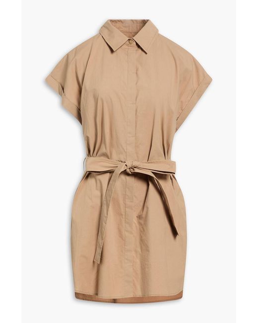 Matteau Natural Cotton-Poplin Mini Shirt Dress