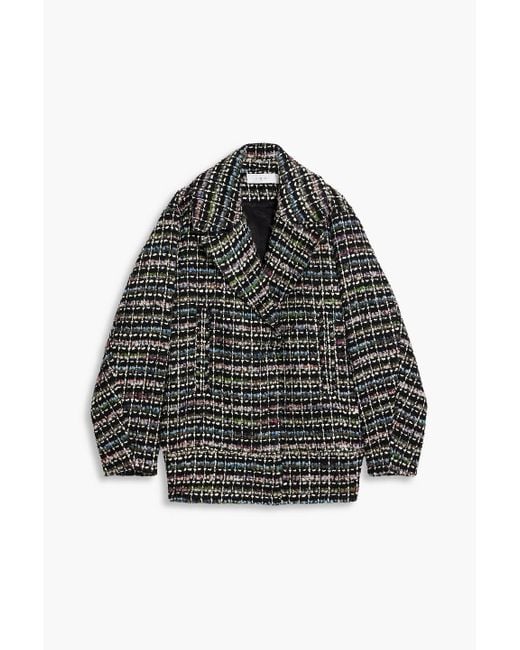 IRO Black Judit Bouclé-tweed Coat